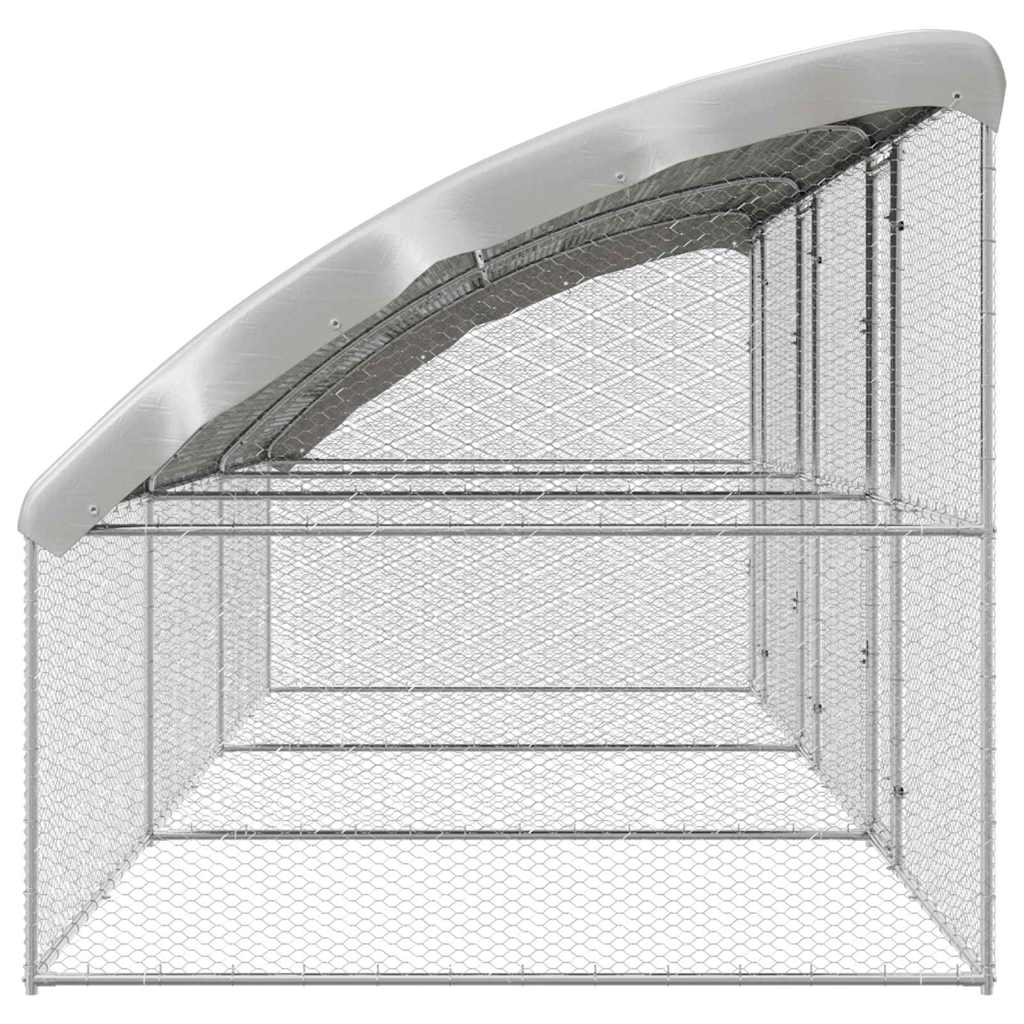 Cușcă pentru pui Argintiu 600 x 200 x 198.5 cm Oțel galvanizat GartenMobel Dekor