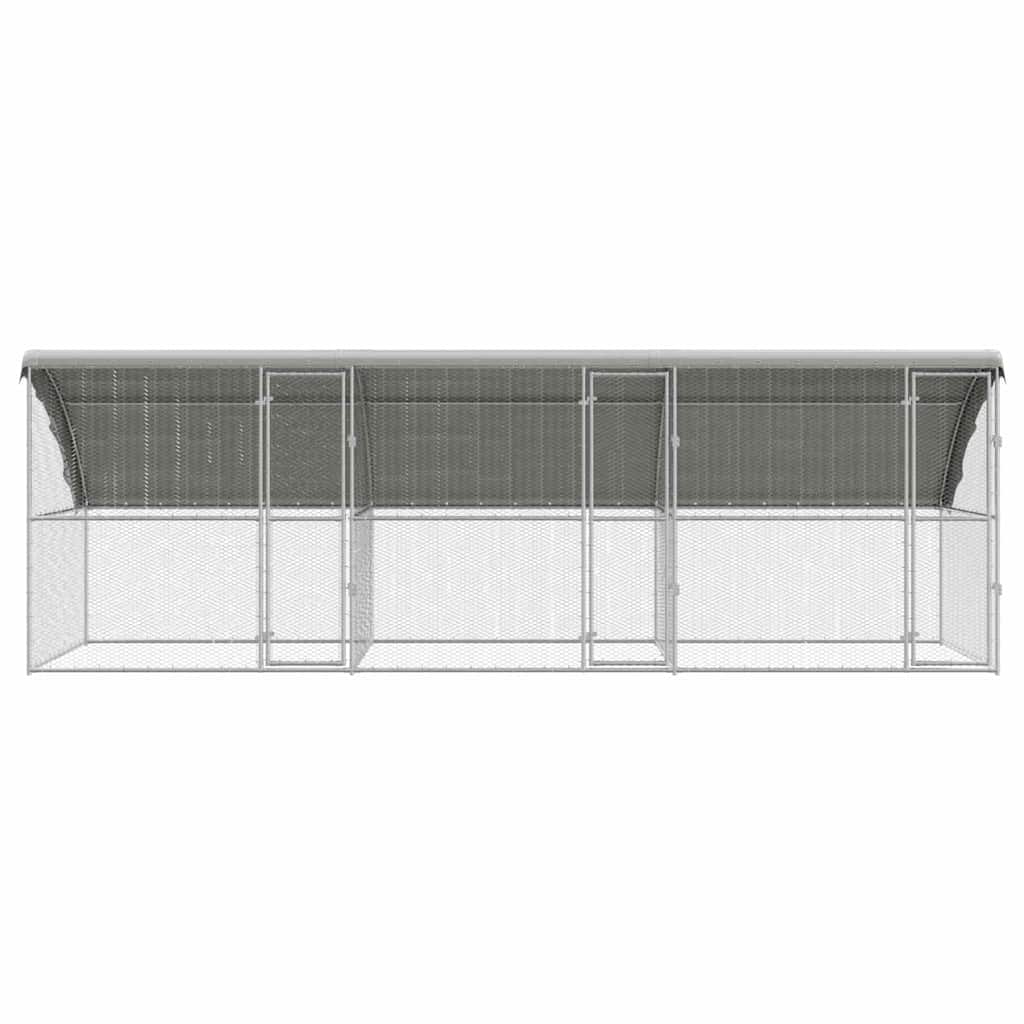 Cușcă pentru pui Argintiu 600 x 200 x 198.5 cm Oțel galvanizat GartenMobel Dekor