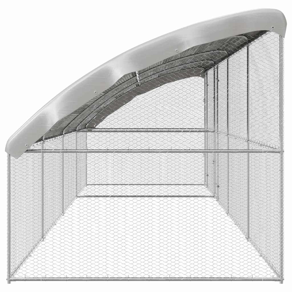 Cușcă pentru pui Argintiu 800 x 200 x 198.5 cm Oțel galvanizat GartenMobel Dekor