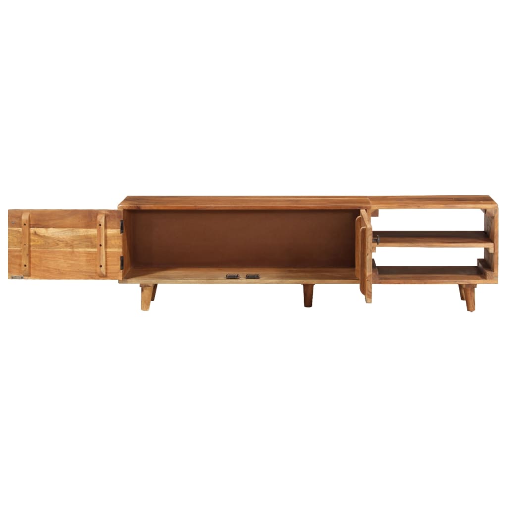 Comodă TV, lemn masiv acacia cu finisaj tip miere, 140x30x40 cm  GartenMobel Dekor