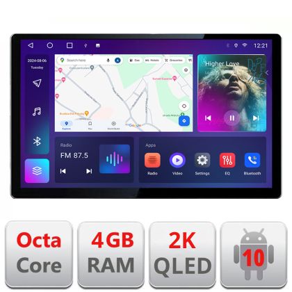 Navigatie Toyota Auris 2013-2017 Edotec 4+32 2K 13 inch qled android 4G DSP gps internet  Kit-auris15+kit-toyota-universal CarStore Technology