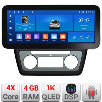 Navigatie Skoda Yeti 2009-2014 K-YETI Edotec 4+64 12.3 inch Incell 1K android Wifi 5Ghz gps internet CarStore Technology