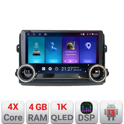 Navigatie Fiat Ducato 2021- Edotec Incell 1K 10.5 inch  4+64 carplay android auto radio internet KIT-ducato2024+EDT-E211-RK CarStore Technology