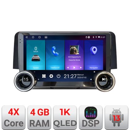 Navigatie Honda Civic 2016-2020 Kit-669 Edotec  4+64 10.5 inch Incell 1K android Wifi 5Ghz gps internet CarStore Technology