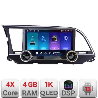 Navigatie Hyundai Elantra 2015-2018 Kit-581 Edotec  4+64 10.5 inch Incell 1K android Wifi 5Ghz gps internet  Q CarStore Technology