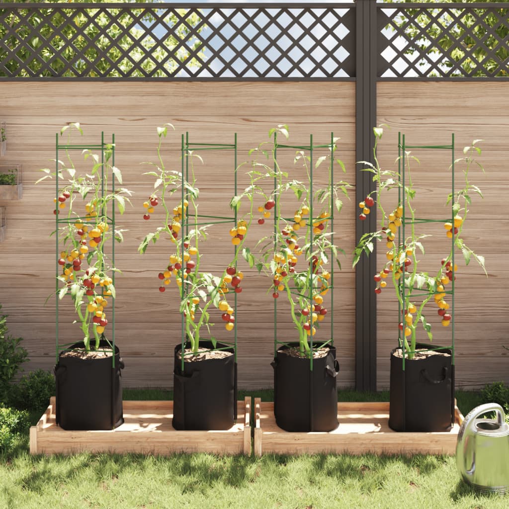 Suport pentru roșii cu saci de plante 4 buc., 154 cm oțel și PP GartenMobel Dekor