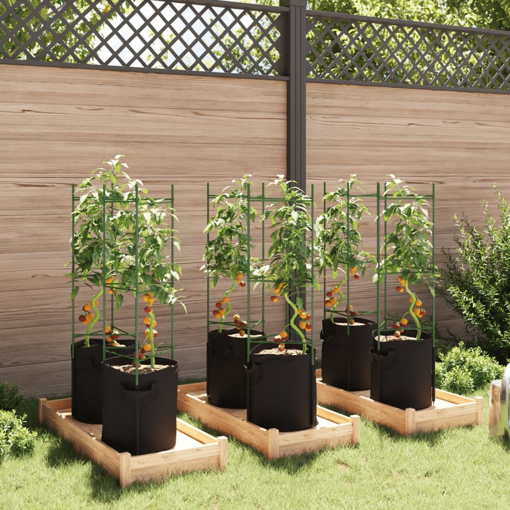 Suport pentru roșii cu saci de plante 6 buc., 116 cm oțel și PP GartenMobel Dekor