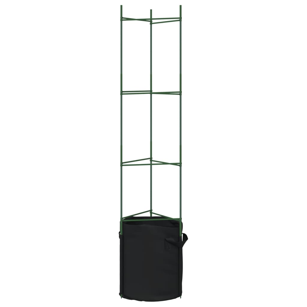 Suport pentru roșii cu saci de plante 6 buc., 154 cm oțel și PP GartenMobel Dekor