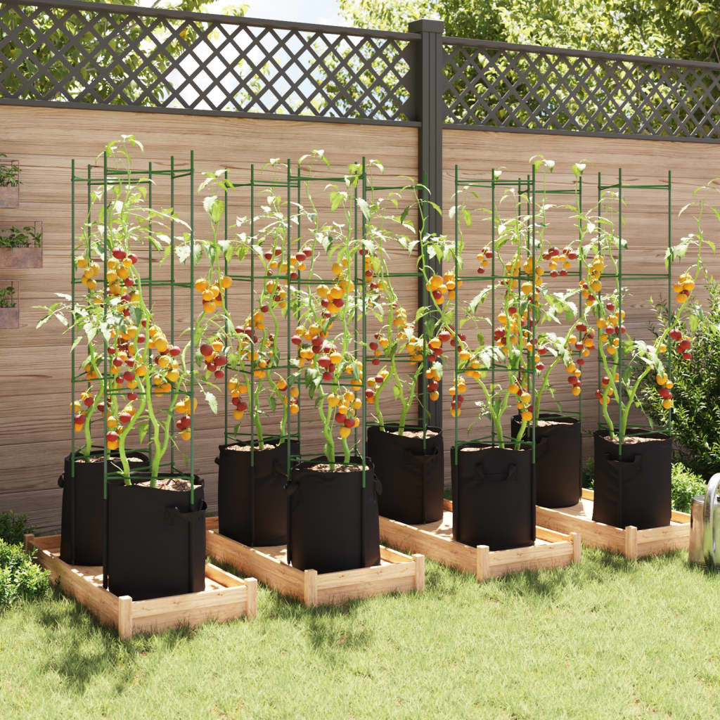Suport pentru roșii cu saci de plante 8 buc., 154 cm oțel și PP GartenMobel Dekor