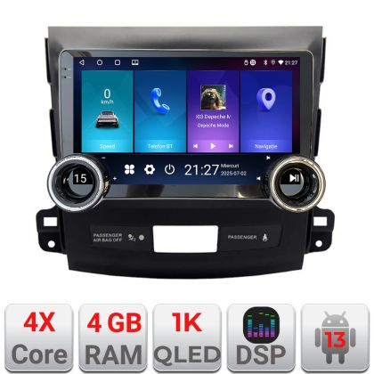 Navigatie Mitsubishi Outlander 2010 Kit-056 Edotec  4+64 10.5 inch Incell 1K android Wifi 5Ghz gps internet  Q v2 CarStore Technology