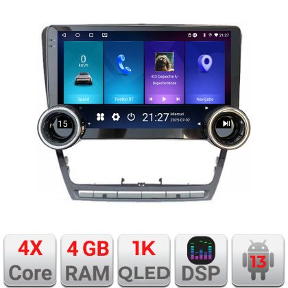 Navigatie Skoda Octavia 2 2005-2013 Manual Kit-005 Edotec  4+64 10.5 inch Incell 1K android Wifi 5Ghz gps internet 3 CarStore Technology