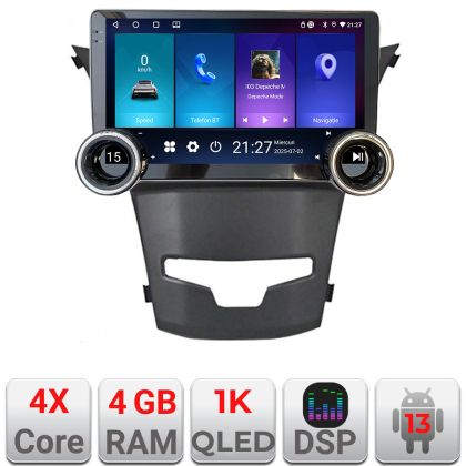 Navigatie Ssangyong Korando 2014-2019 Kit-1159 Edotec  4+64 10.5 inch Incell 1K android Wifi 5Ghz gps internet S CarStore Technology