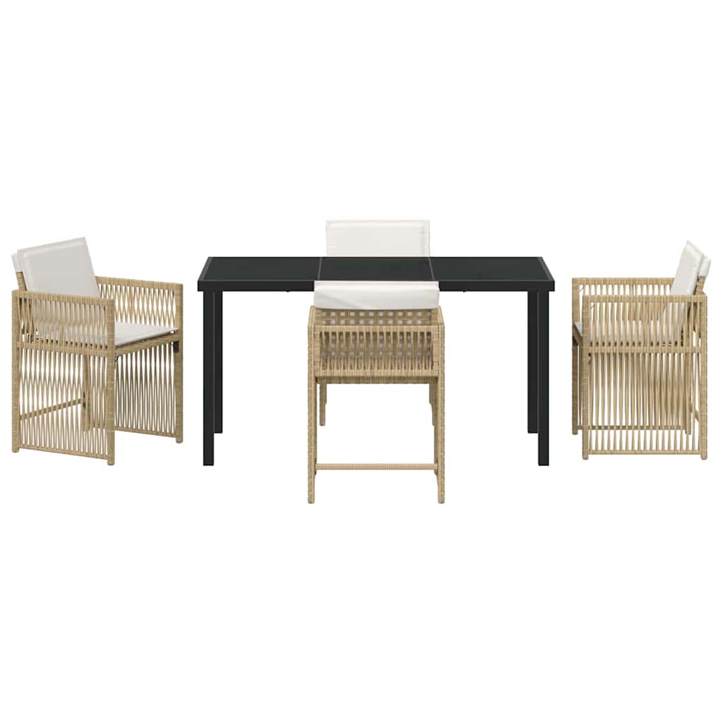 Set de masă pentru grădină 5 pcs Bej poliratan GartenMobel Dekor