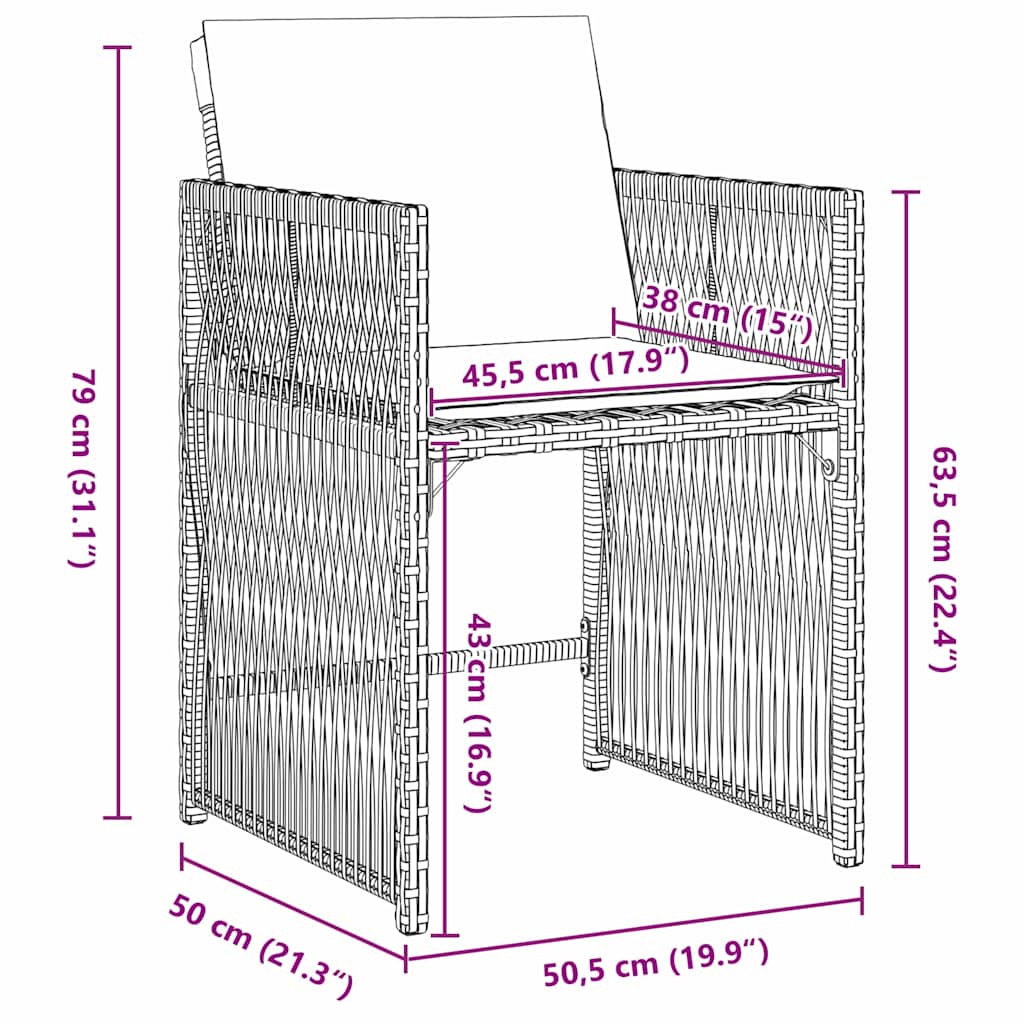 Set de masă pentru grădină 5 pcs Bej poliratan GartenMobel Dekor