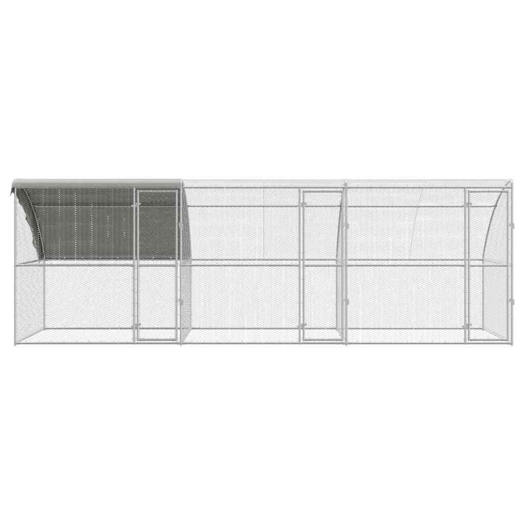 Cușcă pentru pui Argintiu 600 x 200 x 198.5 cm Oțel galvanizat GartenMobel Dekor