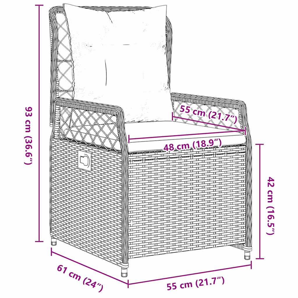Set de masă pentru grădină 5 pcs Negru poliratan GartenMobel Dekor