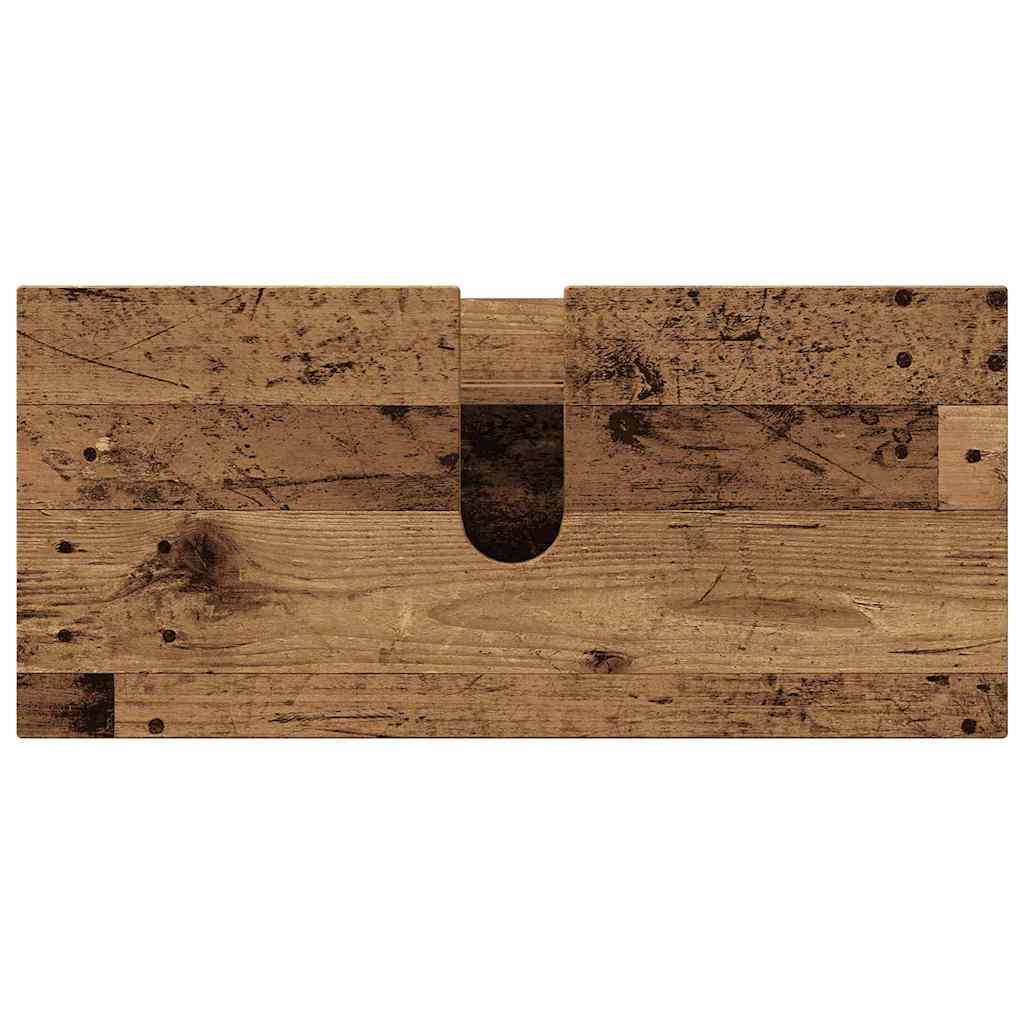 Set de mobilier pentru baie 2 pcs Lemn vechi 76.5 x 35 x 64 cm GartenMobel Dekor