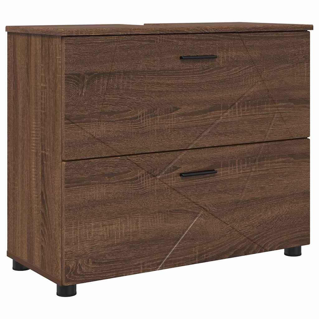 Set de mobilier pentru baie 2 pcs Stejar brun 76.5 x 35 x 64 cm GartenMobel Dekor