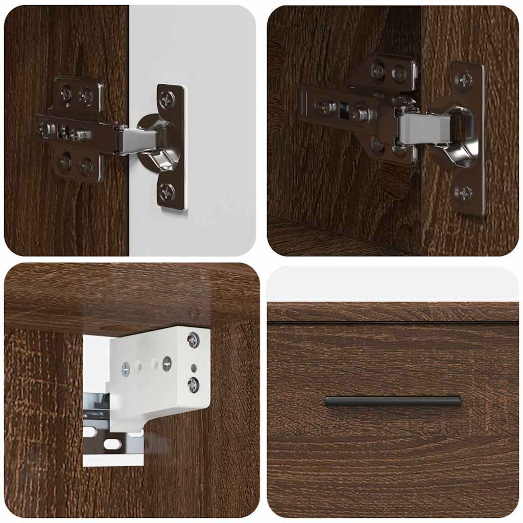Set de mobilier pentru baie 2 pcs Stejar brun 76.5 x 35 x 64 cm GartenMobel Dekor
