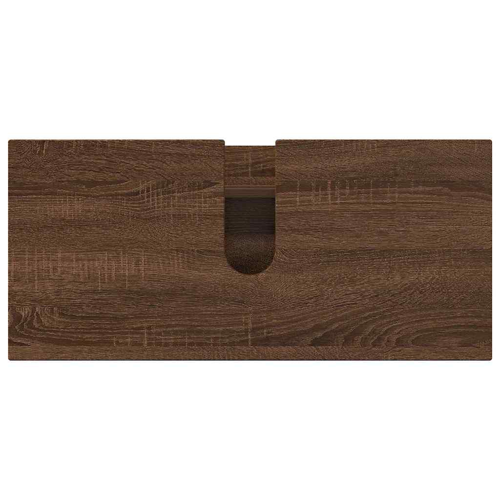 Set de mobilier pentru baie 2 pcs Stejar brun 76.5 x 35 x 64 cm GartenMobel Dekor