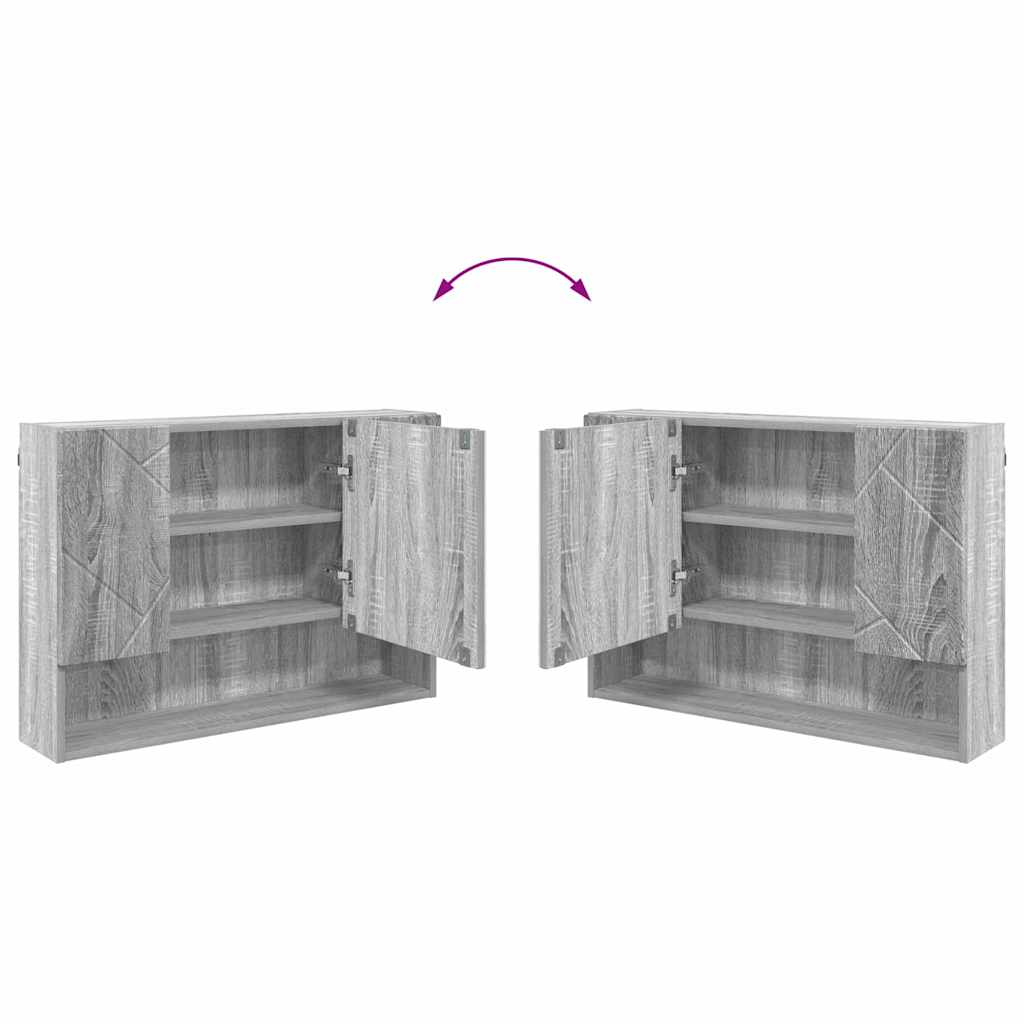 Set de mobilier pentru baie 2 pcs sonoma gri 76.5 x 35 x 64 cm GartenMobel Dekor