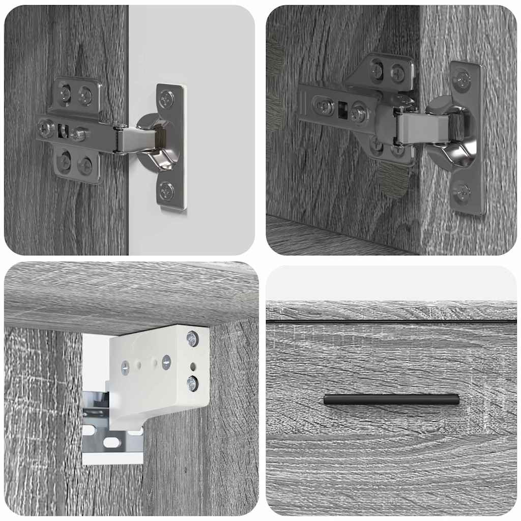 Set de mobilier pentru baie 2 pcs sonoma gri 76.5 x 35 x 64 cm GartenMobel Dekor