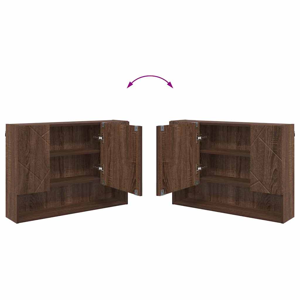 Set de mobilier pentru baie 4 pcs Stejar brun 30 x 35 x 192 cm GartenMobel Dekor