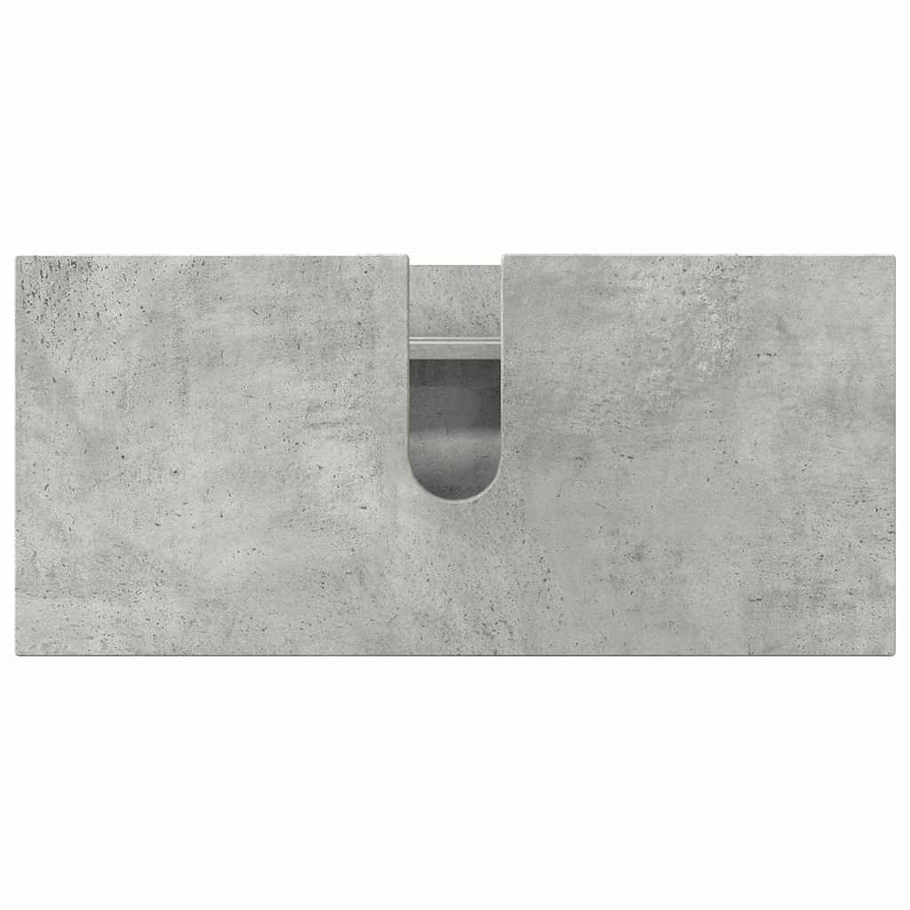 Set de mobilier pentru baie 5 pcs Gri beton 30 x 35 x 192 cm GartenMobel Dekor
