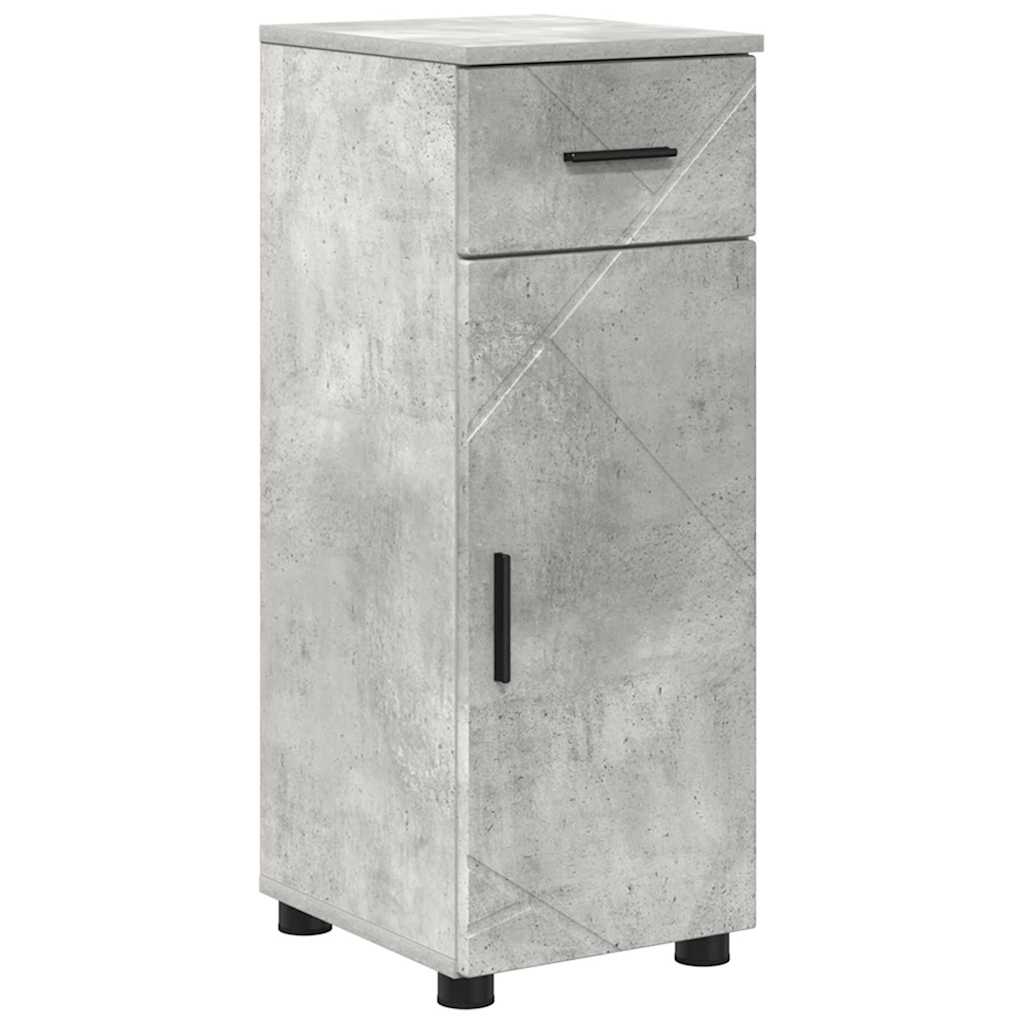 Set de mobilier pentru baie 5 pcs Gri beton 61 x 35 x 64 cm GartenMobel Dekor