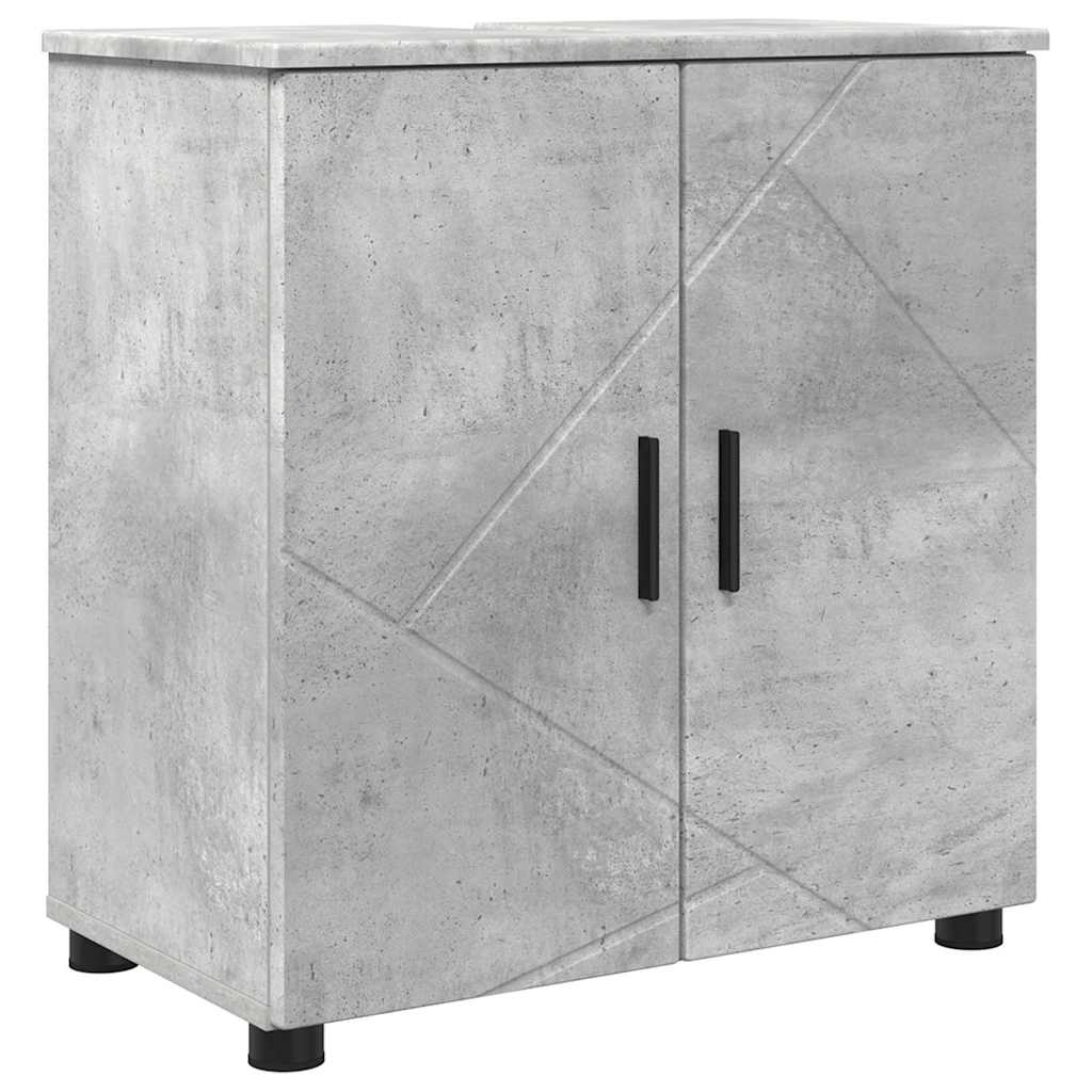 Set de mobilier pentru baie 5 pcs Gri beton 61 x 35 x 64 cm GartenMobel Dekor