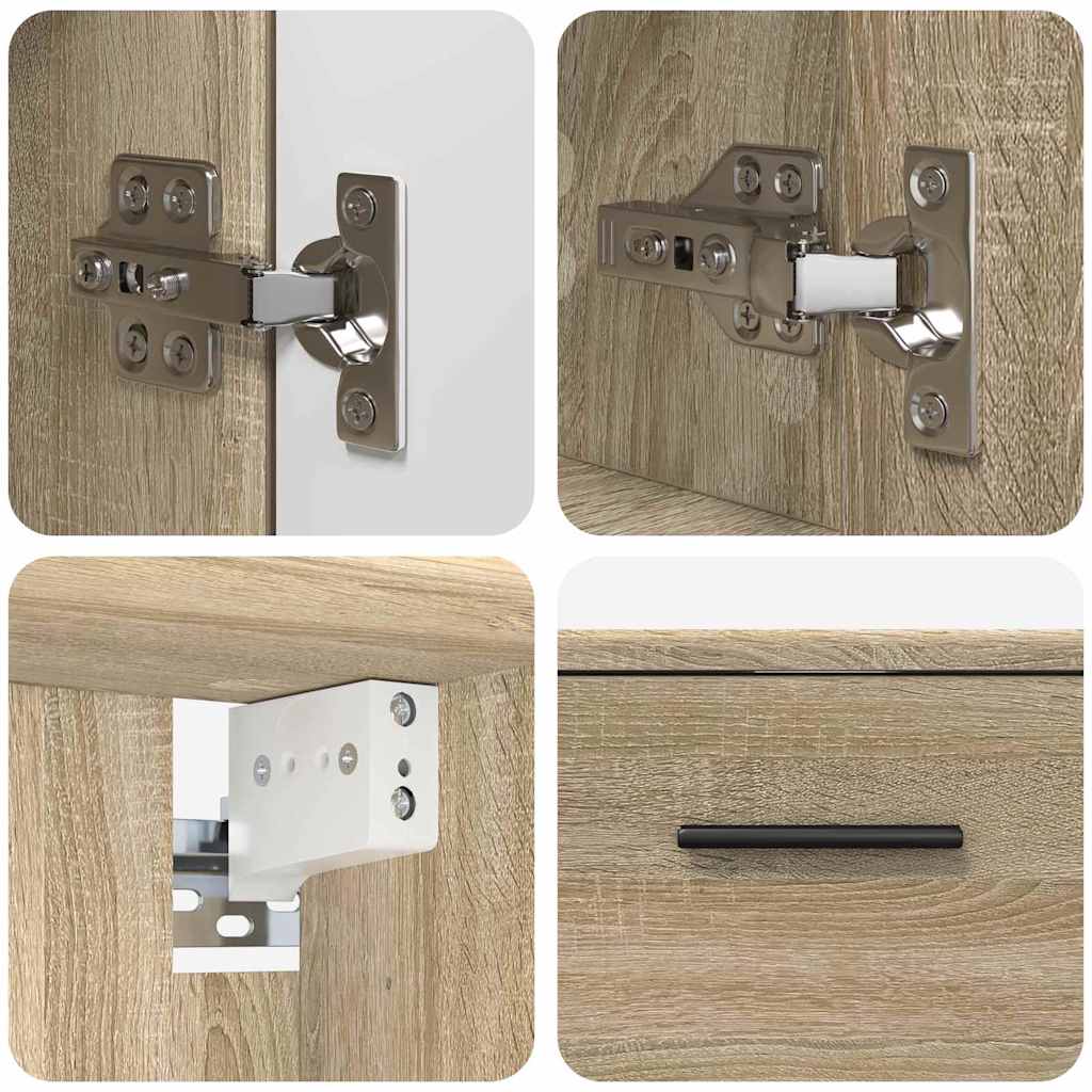 Set de mobilier pentru baie cu sertar 2 pcs Stejar sonoma GartenMobel Dekor