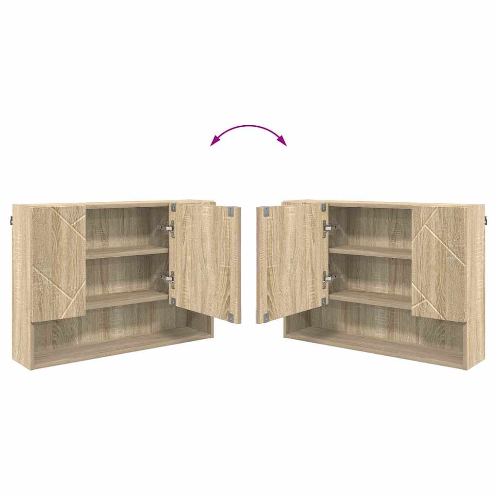 Set de mobilier pentru baie cu sertar 2 pcs Stejar sonoma GartenMobel Dekor