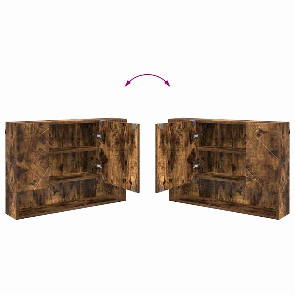 Set de mobilier pentru baie cu sertar 4 pcs Stejar afumat GartenMobel Dekor