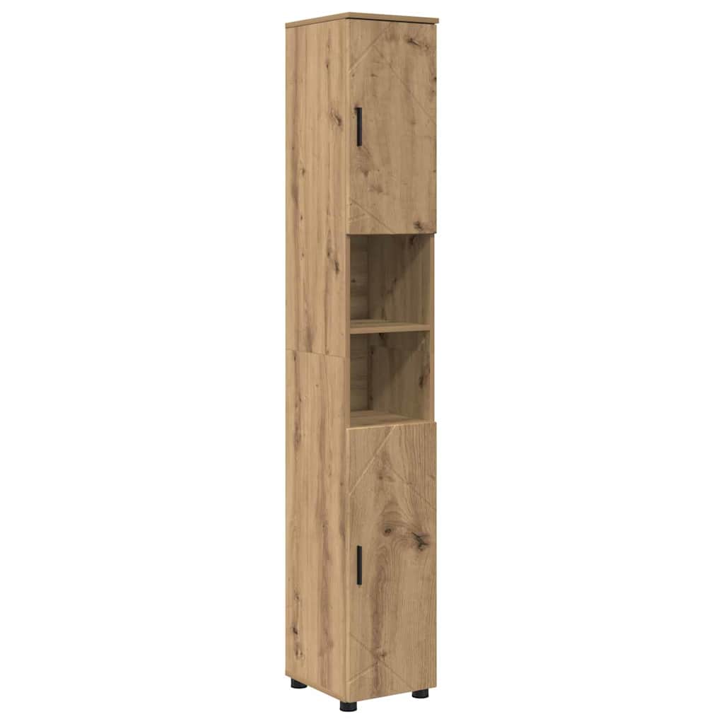 Set de mobilier pentru baie cu sertar 4 pcs stejar artizanal GartenMobel Dekor