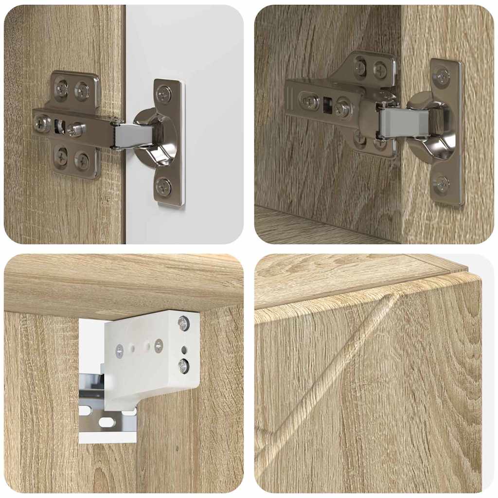 Set de mobilier pentru baie cu sertar 5 pcs Stejar sonoma GartenMobel Dekor