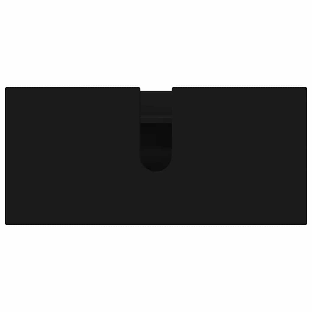 Set de mobilier pentru baie cu ușă 4 pcs Negru 30 x 35 x 192 cm GartenMobel Dekor