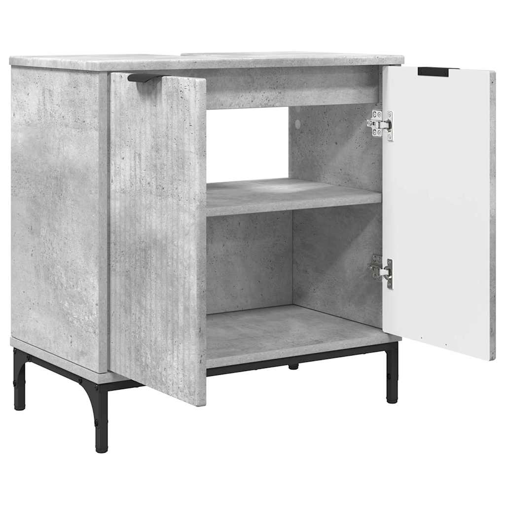 Set de mobilier pentru baie 2 pcs Gri beton 39.5 x 36 x 88 cm GartenMobel Dekor