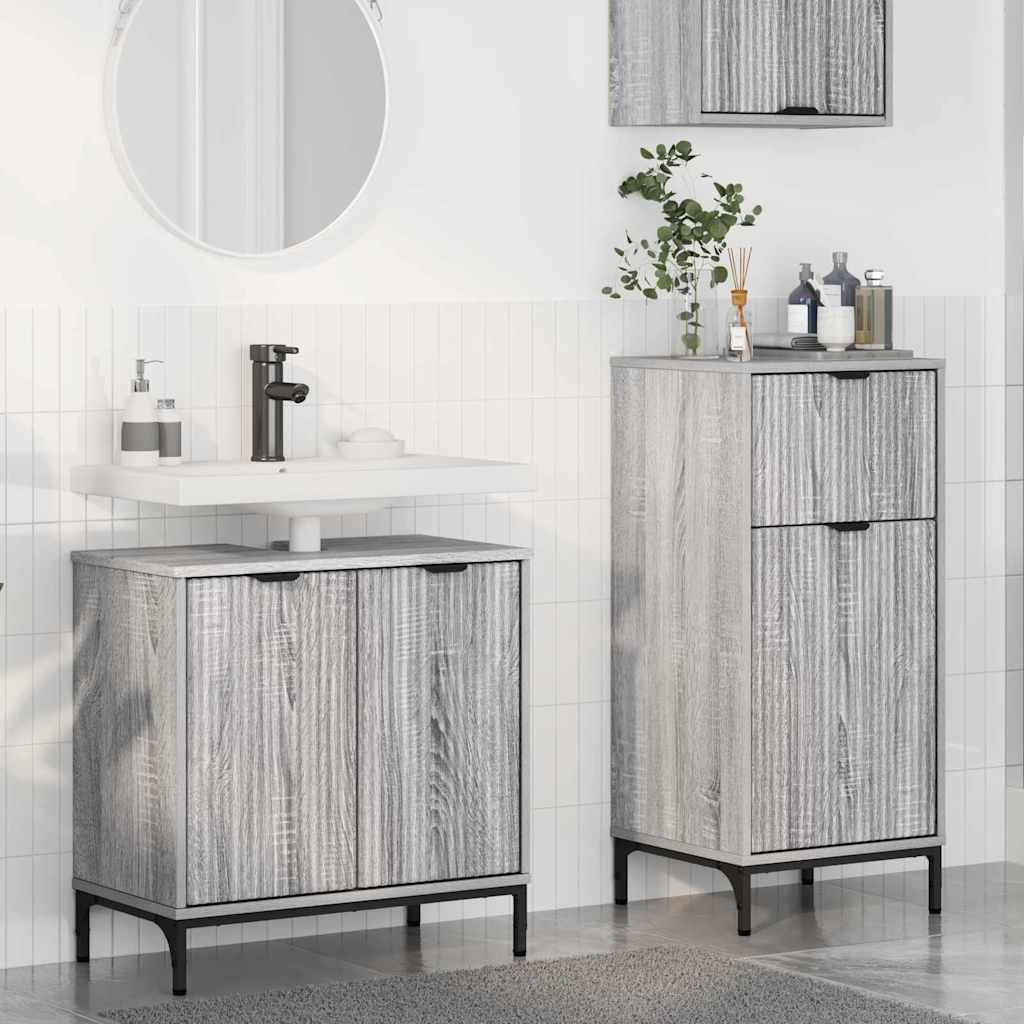 Set de mobilier pentru baie 2 pcs sonoma gri 39.5 x 36 x 88 cm GartenMobel Dekor