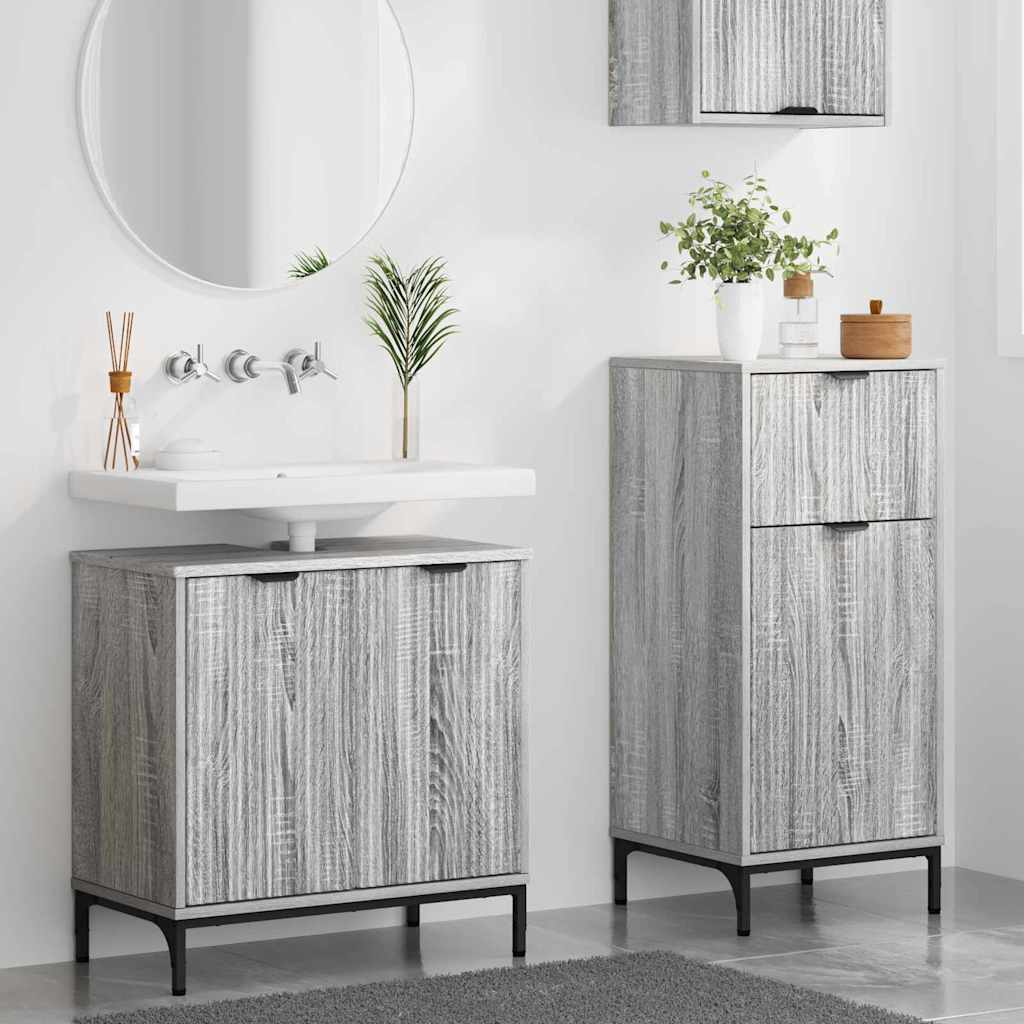 Set de mobilier pentru baie 2 pcs sonoma gri 39.5 x 36 x 88 cm GartenMobel Dekor