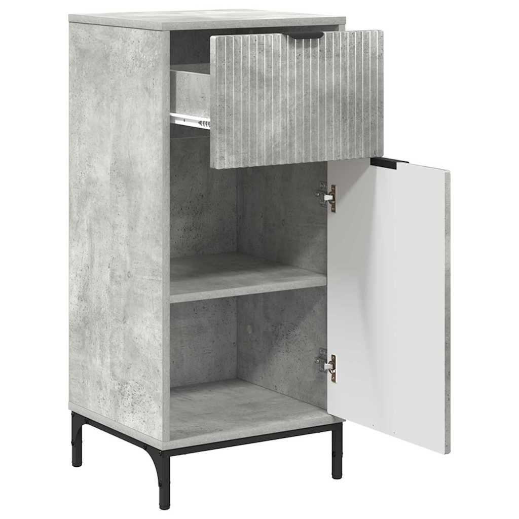 Set de mobilier pentru baie 3 pcs Gri beton 39.5 x 36 x 88 cm GartenMobel Dekor