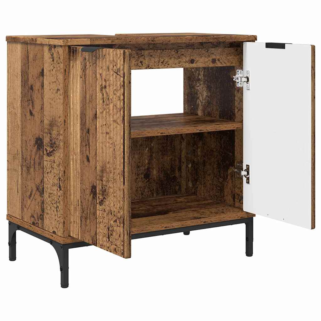 Set de mobilier pentru baie 3 pcs Lemn vechi 39.5 x 36 x 88 cm GartenMobel Dekor