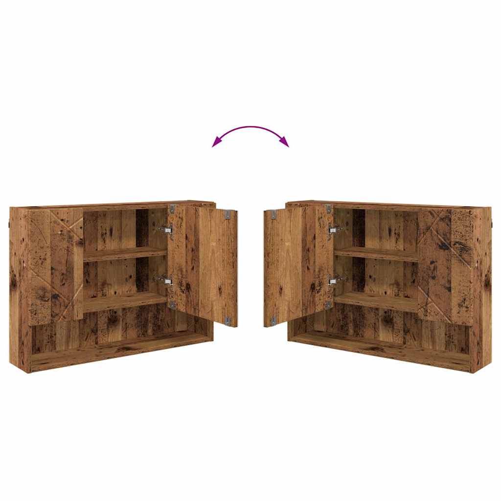 Set de mobilier pentru baie 4 pcs Lemn vechi 30 x 35 x 192 cm GartenMobel Dekor