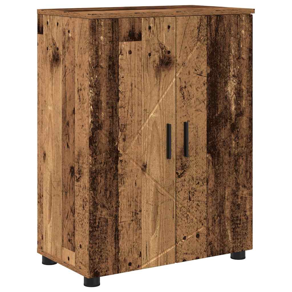 Set de mobilier pentru baie 4 pcs Lemn vechi 30 x 35 x 192 cm GartenMobel Dekor