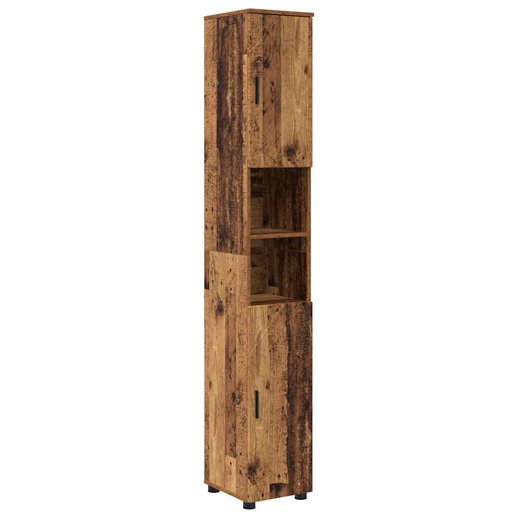 Set de mobilier pentru baie 4 pcs Lemn vechi 30 x 35 x 192 cm GartenMobel Dekor