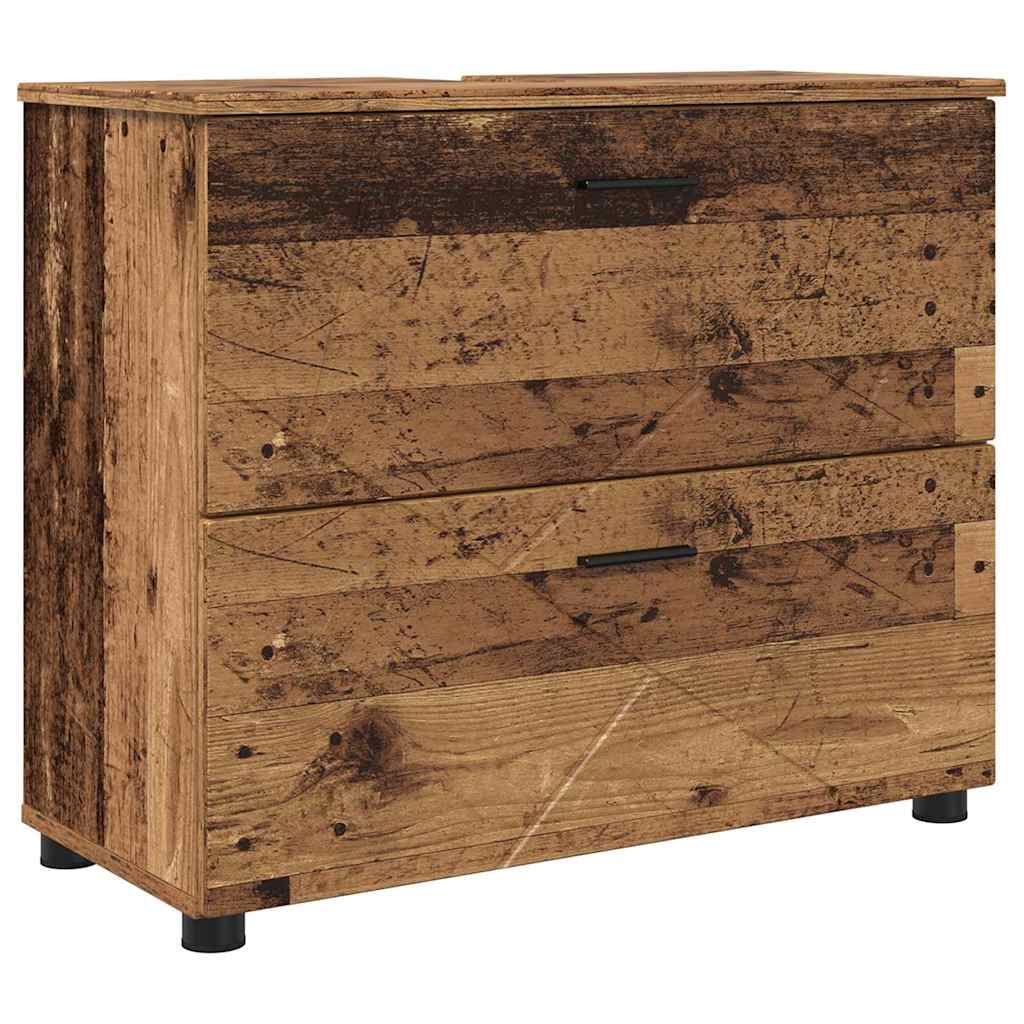 Set de mobilier pentru baie 5 pcs Lemn vechi 30 x 35 x 192 cm GartenMobel Dekor