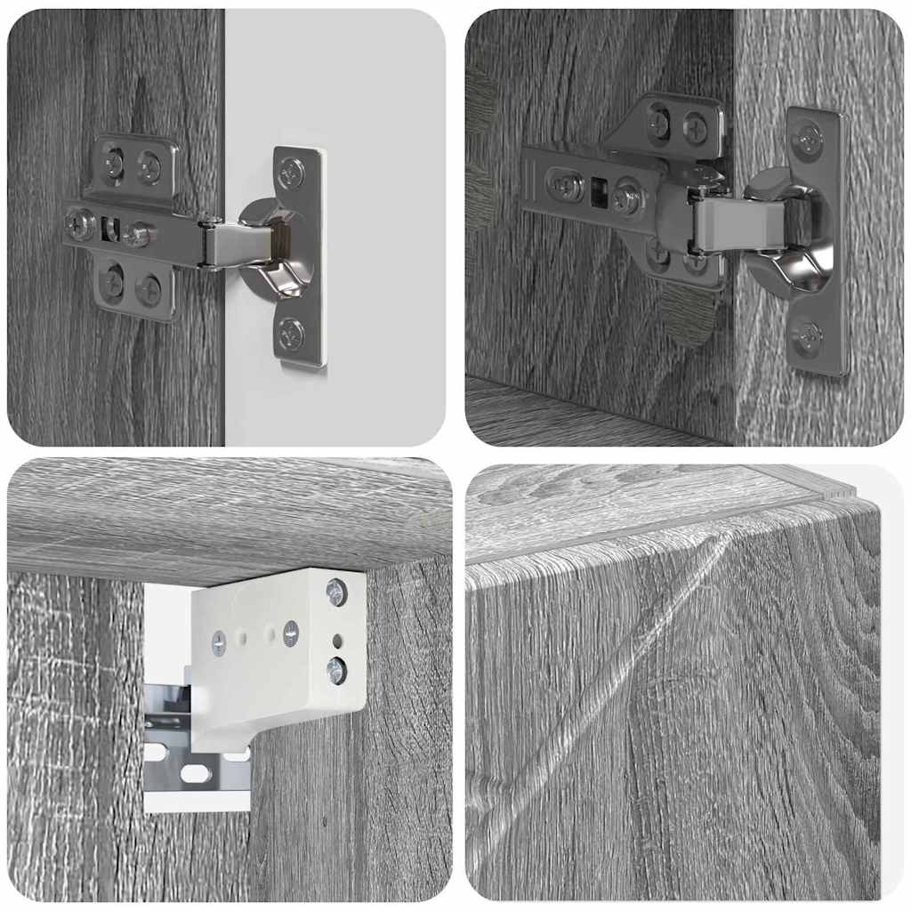 Set de mobilier pentru baie 5 pcs sonoma gri 30 x 35 x 192 cm GartenMobel Dekor