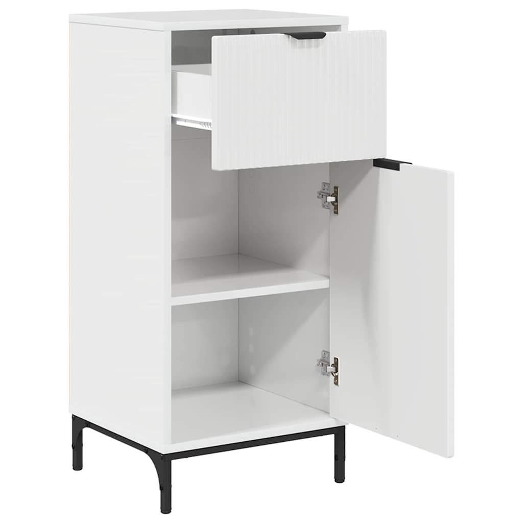 Set de mobilier pentru baie cu sertar 2 pcs Alb foarte lucios GartenMobel Dekor