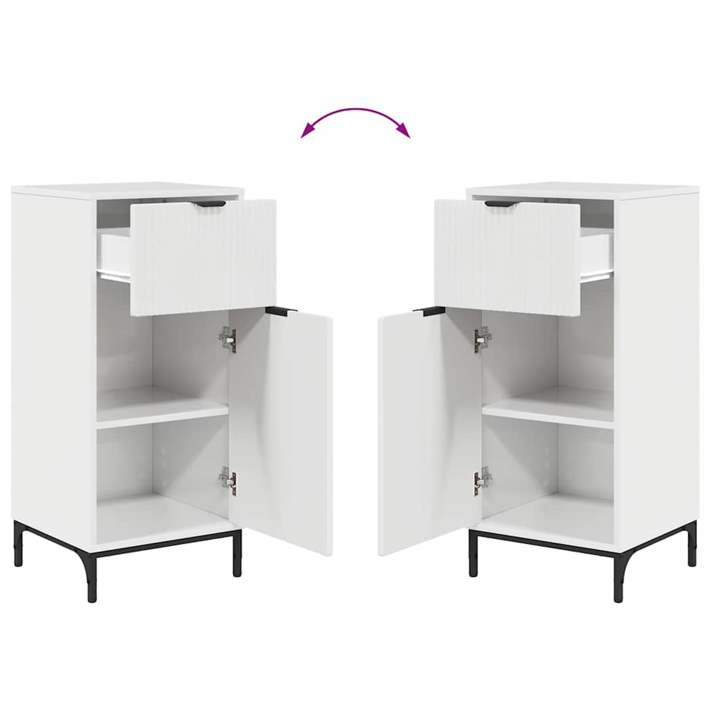 Set de mobilier pentru baie cu sertar 2 pcs Alb foarte lucios GartenMobel Dekor