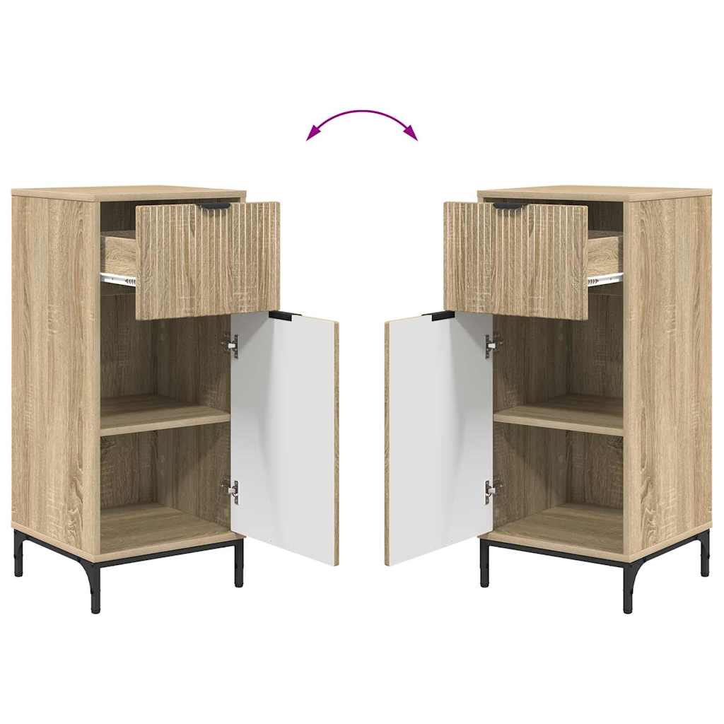 Set de mobilier pentru baie cu sertar 2 pcs Stejar sonoma GartenMobel Dekor