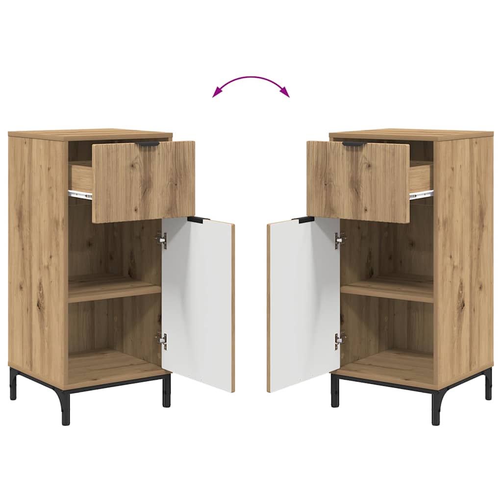 Set de mobilier pentru baie cu sertar 2 pcs stejar artizanal GartenMobel Dekor